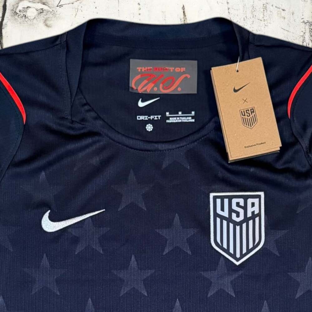Nike USA Soccer Jersey Size M Black Star Graphic Away Dri-FIT New